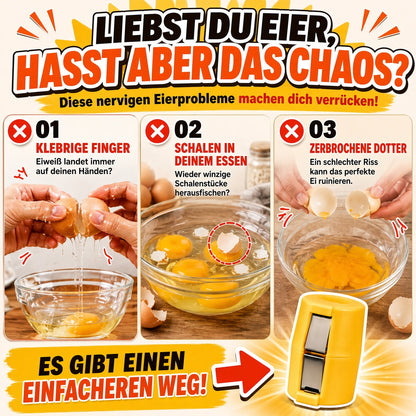 🥚🍳 Nur für kurze Zeit 😮‍💨 1 kaufen, 1 GRATIS! 🍳 Schneller Eieröffner – Hunderte Eier schneller und sauberer öffnen 🔥