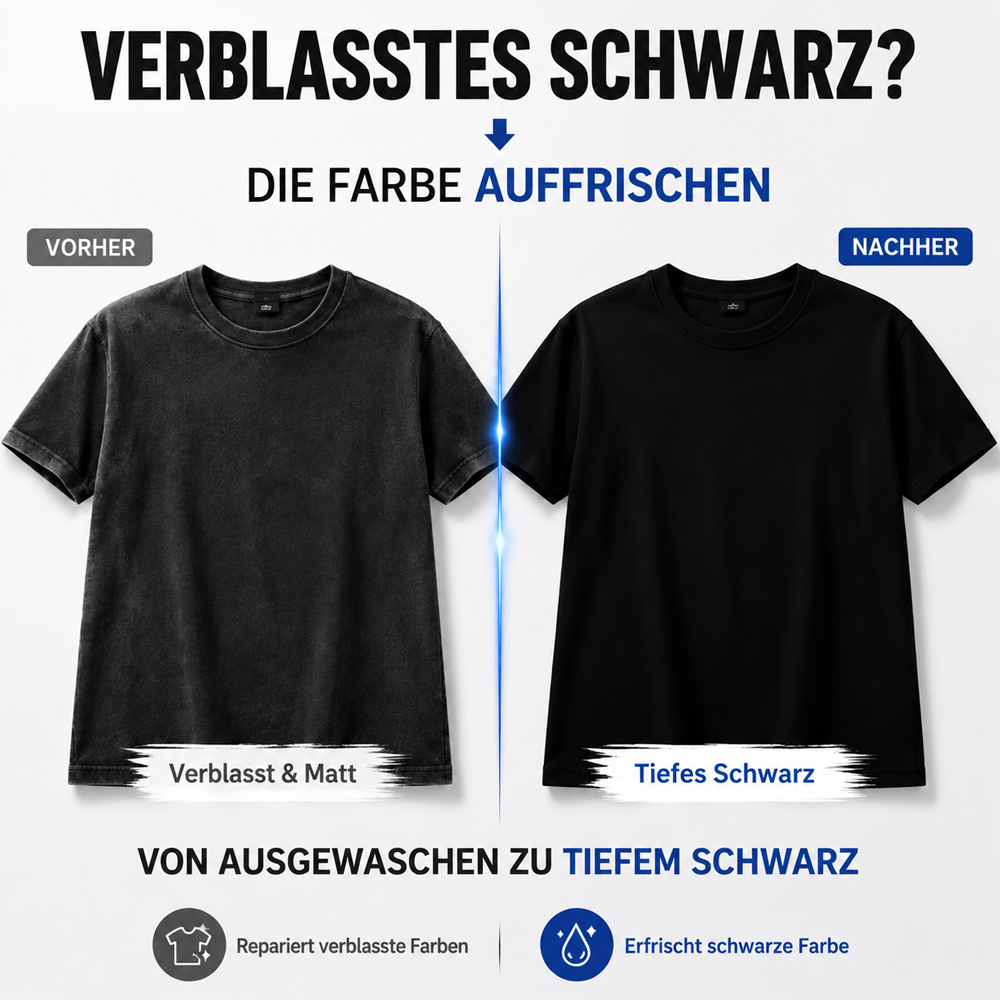 1 kaufen 1 GRATIS dazu🫧Schwarz-Wäsche Auffrischungstücher🖤Verblasste schwarze Kleidung wieder wie neu aussehen lassen