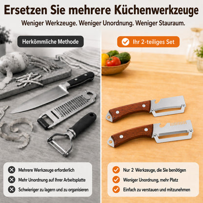 🔪🥬1 KAUFEN – 1 GRATIS ERHALTEN: Multifunktionaler Sparschäler 🥔🥕🍎🎁
