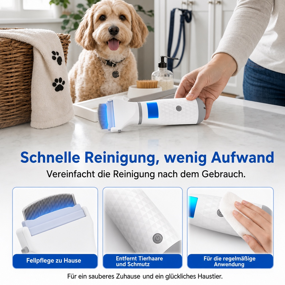 Elektrischer Flohkamm mit Absaugfunktion