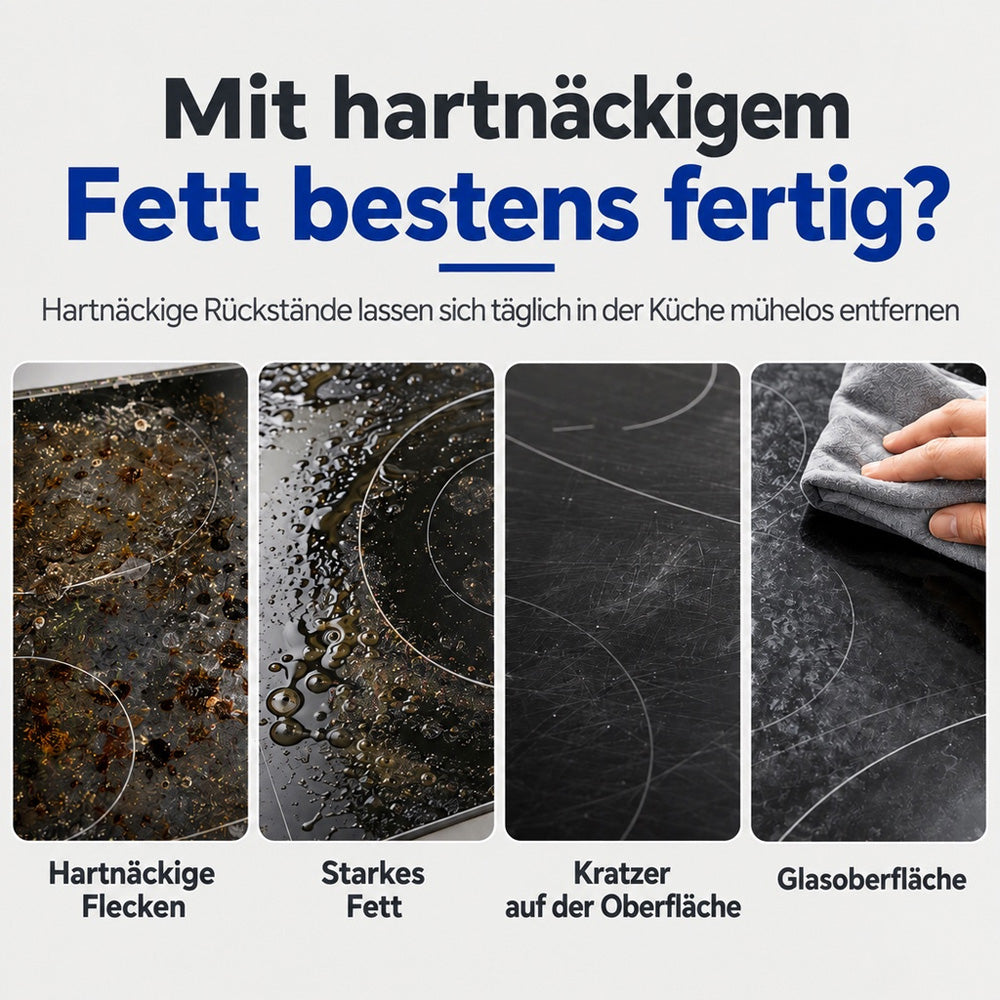 Küchen-Reinigungspaste mit Schwamm – gegen Eingebranntes & hartnäckige Rückstände