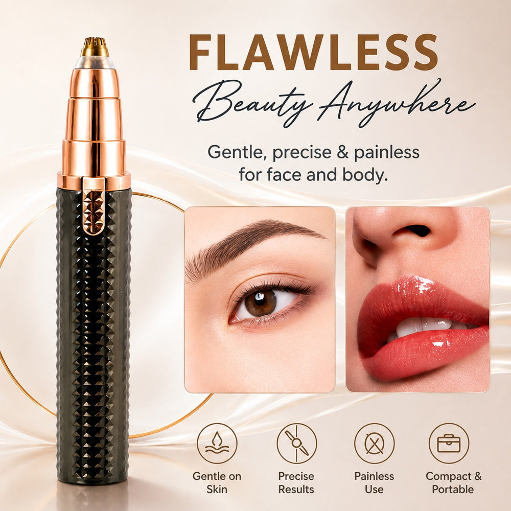 3-in-1 elektrischer Beauty-Trimmer – mit Wechselaufsätzen für Augenbrauen, Gesicht & Detailpflege – für einen gepflegten Look jederzeit und überall 🌍✨
