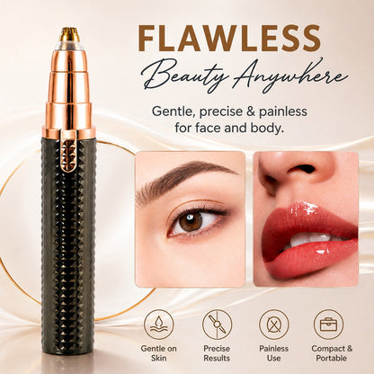 3-in-1 elektrischer Beauty-Trimmer – mit Wechselaufsätzen für Augenbrauen, Gesicht & Detailpflege – für einen gepflegten Look jederzeit und überall 🌍✨
