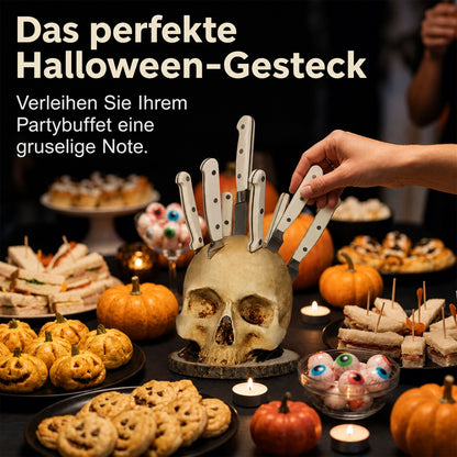 💀Halloween-Überraschung - bis zum halben Preis🎃Kreativer Totenkopf-Messerhalter aus Harz