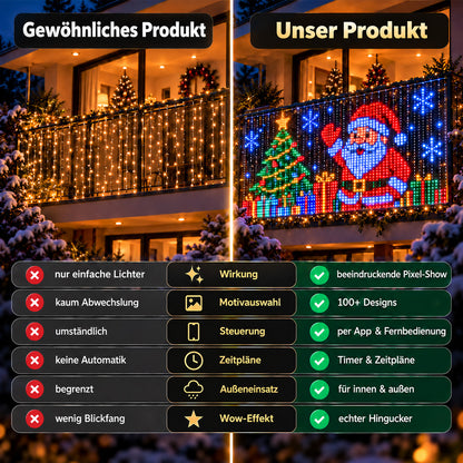 upsell🎄 Smarter LED-Lichtvorhang für Fenster & Wände – bringt Weihnachtszauber nach Hause (Copy)