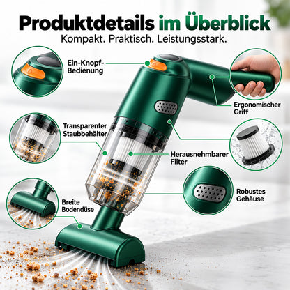 ⏰ Neu verbesserter kabelloser Autostaubsauger – 10.000 Pa Saugkraft & 4.000-mAh-Akku 🚗
