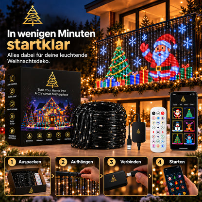 upsell🎄 Smarter LED-Lichtvorhang für Fenster & Wände – bringt Weihnachtszauber nach Hause (Copy)