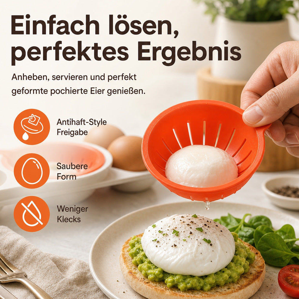 COOKEGGS Mikrowellen Eierkocher – Perfekte pochierte Eier in Minuten