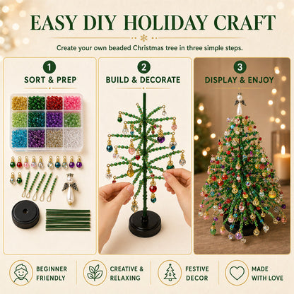🎄✨ DIY Perlen-Weihnachtsbaum-Set – 🎅 Gestalte deine eigene funkelnde Weihnachtsdekoration