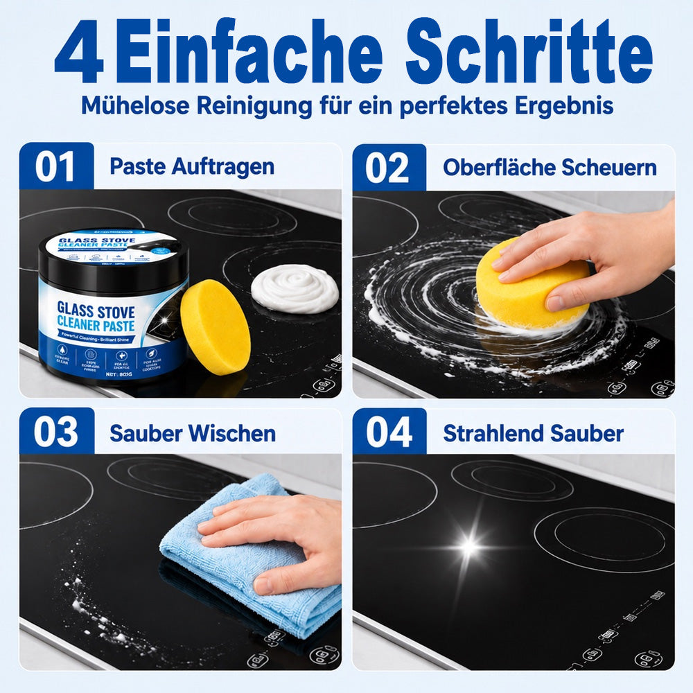 Küchen-Reinigungspaste mit Schwamm – gegen Eingebranntes & hartnäckige Rückstände