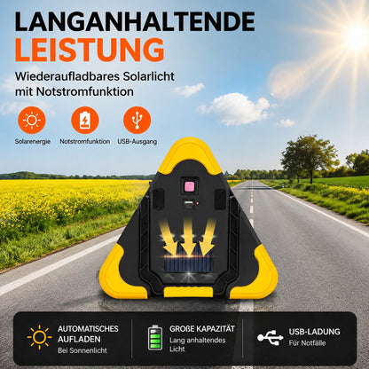 🚗Großes Sonderangebot – 51 % Rabatt🆘3-IN-1 Dreieckige Solar-Notfall-Signalleuchte für den Straßenrand✨