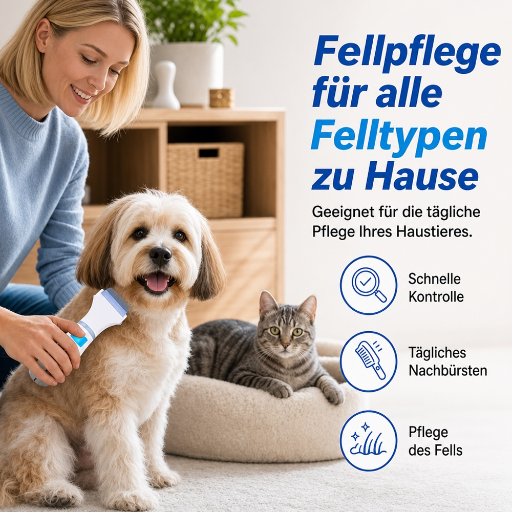 Elektrischer Flohkamm mit Absaugfunktion