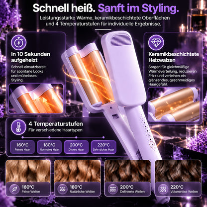 🎄 Weihnachts-Frühbucherangebot: 55 % Rabatt! ✨ 32-mm-Welleneisen – Weiche Wellen, voller Glamour! 🌊 4 Temperaturstufen, in ca. 10 Sekunden einsatzbereit, mit Ionen-Technologie