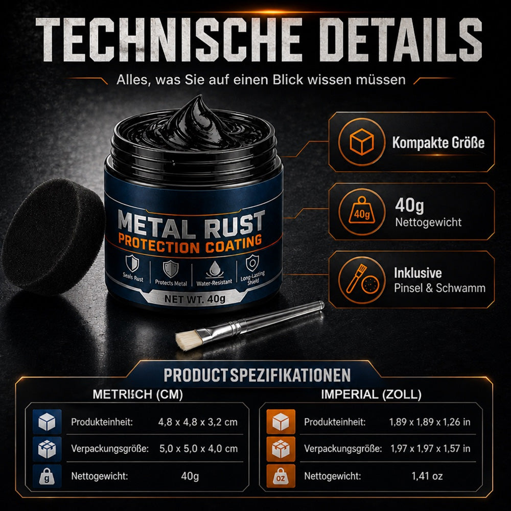 🥳 HEISSE ANGEBOTE 2026 🥳💞 Über 50.000+ verkauft! 🔧🏠 Schwarze Metall-Reparaturpaste mit Rostschutz – frischt rostige Tore, Geländer & Werkzeuge wieder auf. Bildet eine schützende Beschichtung – kein Austausch nötig! 🛡️✨
