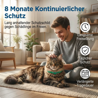 🐈🐕Natürliches Floh- & Zeckenhalsband | Langzeitschutz für Hunde & Katzen