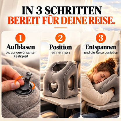 🔥50 % RABATT🌬️✈️😴 Tragbares, aufblasbares, ergonomisches Reisekissen: Genießen Sie jederzeit und überall einen angenehmen Schlaf 🧳💤