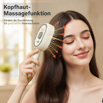💖Elektrische Kopfhaut-Massagebürste 💆‍♀️ – Selbstreinigend 🧼, entwirrt ohne Ziepen ✨ mit Feuchtigkeitsspray 💨 | Für trockenes & strapaziertes Haar 🌟