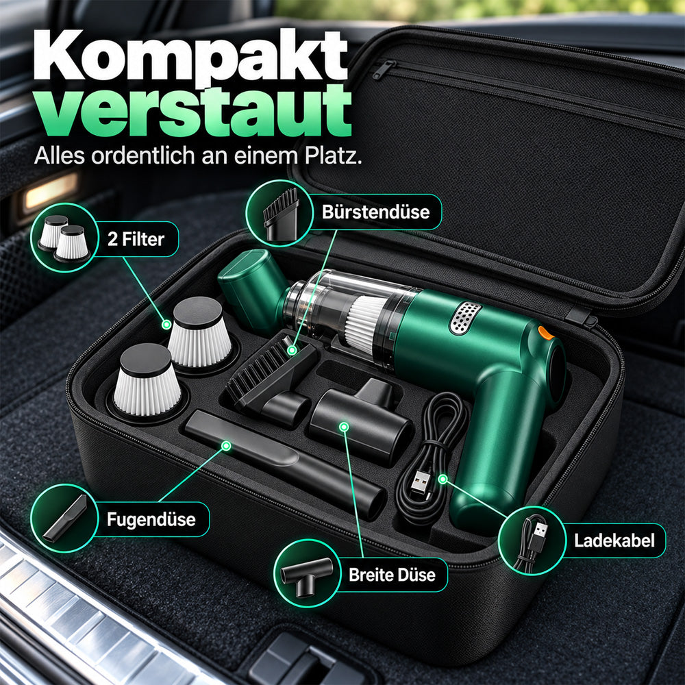 ⏰ Neu verbesserter kabelloser Autostaubsauger – 10.000 Pa Saugkraft & 4.000-mAh-Akku 🚗