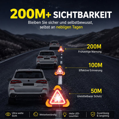 🚗Großes Sonderangebot – 51 % Rabatt🆘3-IN-1 Dreieckige Solar-Notfall-Signalleuchte für den Straßenrand✨