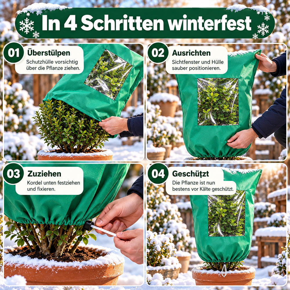 🌱 50% RABATT! ❄️ Winter-Pflanzenschutz – Mit Reißverschluss & Kordelzug ✨