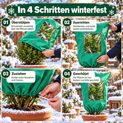🌱 50% RABATT! ❄️ Winter-Pflanzenschutz – Mit Reißverschluss & Kordelzug ✨