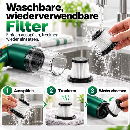⏰ Neu verbesserter kabelloser Autostaubsauger – 10.000 Pa Saugkraft & 4.000-mAh-Akku 🚗