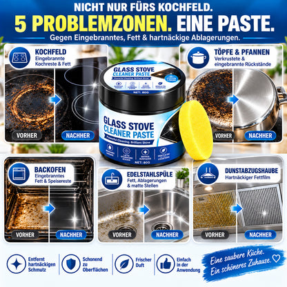 Küchen-Reinigungspaste mit Schwamm – gegen Eingebranntes & hartnäckige Rückstände
