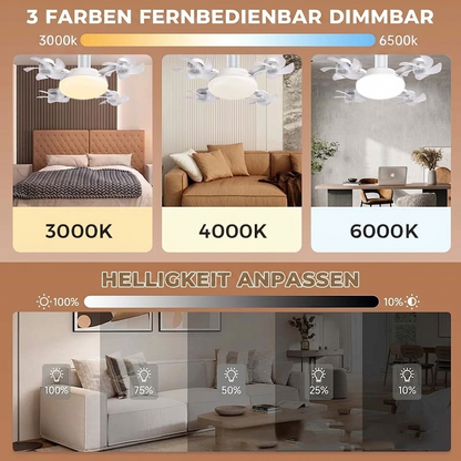 💡 JETZT 50 % RABATT! 🌀 2-in-1 LED-Deckenventilator mit Fernbedienung