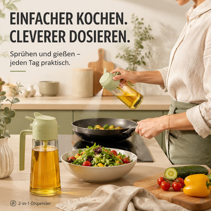 ✨ Schluss mit Tropfen & fettigen Ölflaschen – 2-in-1 Ölspender