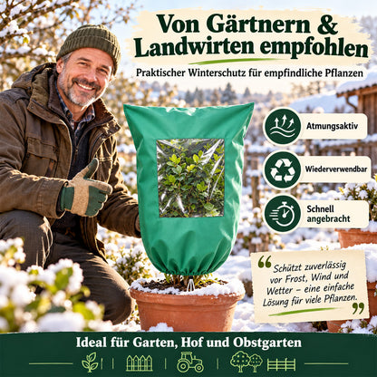 🌱 50% RABATT! ❄️ Winter-Pflanzenschutz – Mit Reißverschluss & Kordelzug ✨