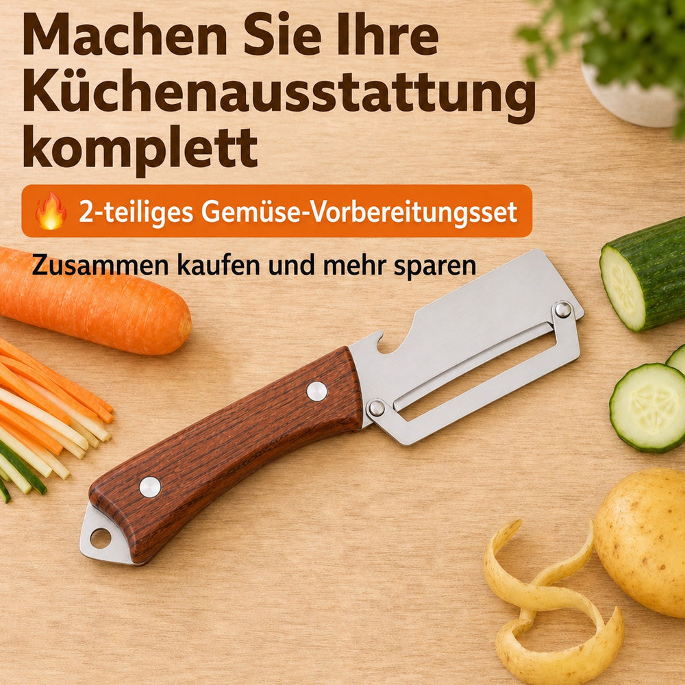🔪🥬1 KAUFEN – 1 GRATIS ERHALTEN: Multifunktionaler Sparschäler 🥔🥕🍎🎁