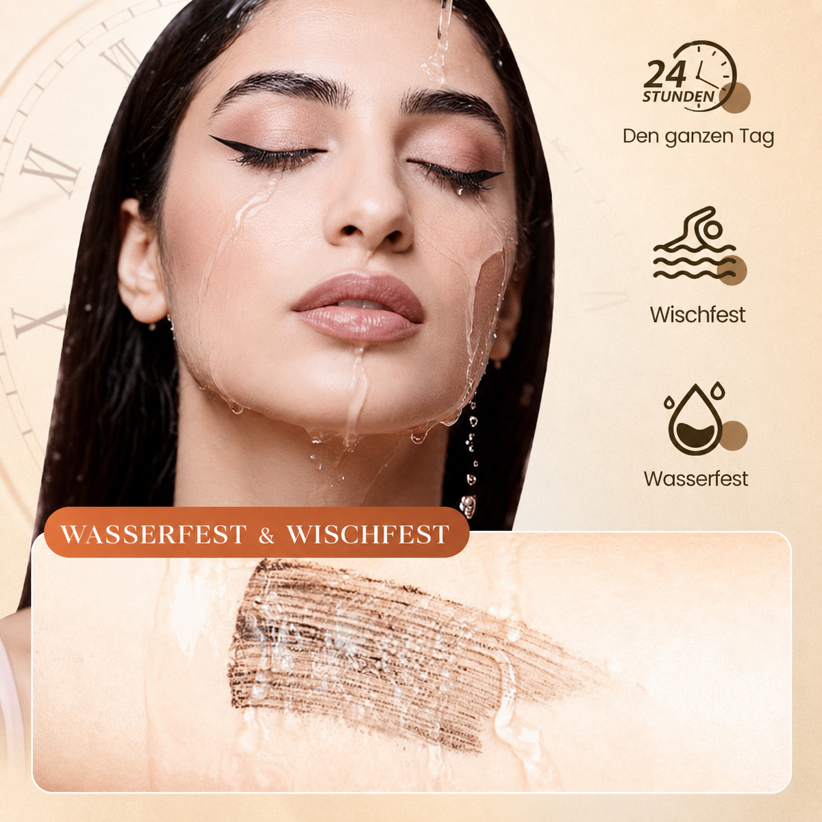 Wasserfeste Fasermascara🎉Nie wieder Pandaaugen – Perfekte Wimpern den ganzen Tag.
