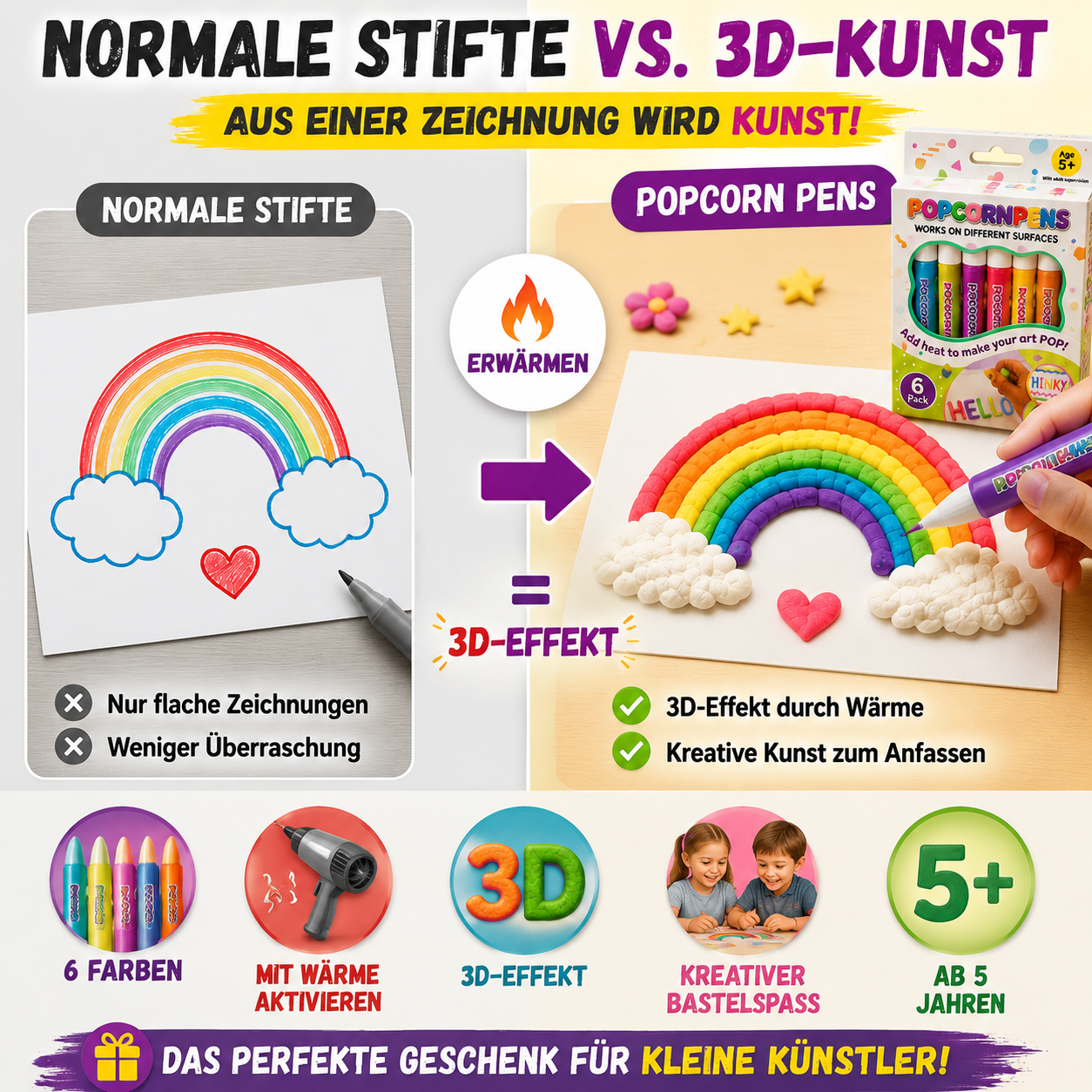 Nur heute 50 % sparen丨3D Relief Art Pen – Aus flachen Zeichnungen wird echte 3D-Kunst 🪄