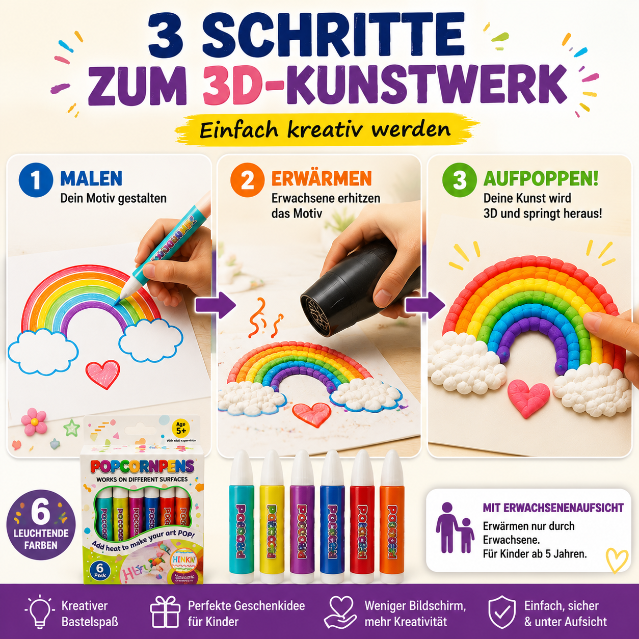Nur heute 50 % sparen丨3D Relief Art Pen – Aus flachen Zeichnungen wird echte 3D-Kunst 🪄