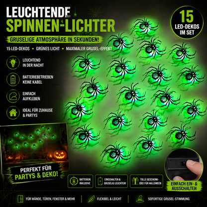 🎃 Leuchtende Halloween LED-Deko👻Für Wände, Türen, Taschen, Kostüme, Hüte, Deko-Zweige & mehr.