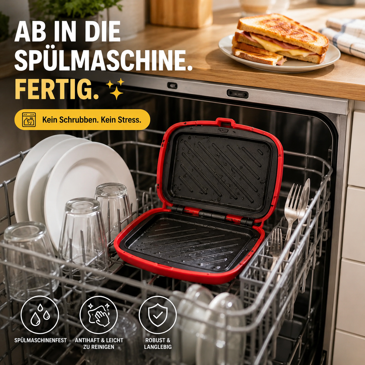🥪 50% RABATT! 🔥🍳Mikrowellen-Toaster & Sandwichmaker – Schnelle 3-Minuten-Zubereitung, Antihaft-Beschichtung & Leichte Reinigung 💡