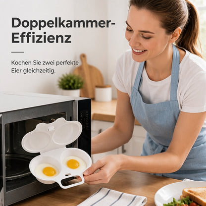 🎁 2026 NEU · 50% RABATT 💥 2-Eier-Mikrowellenkocher – Frühstück in Minuten!