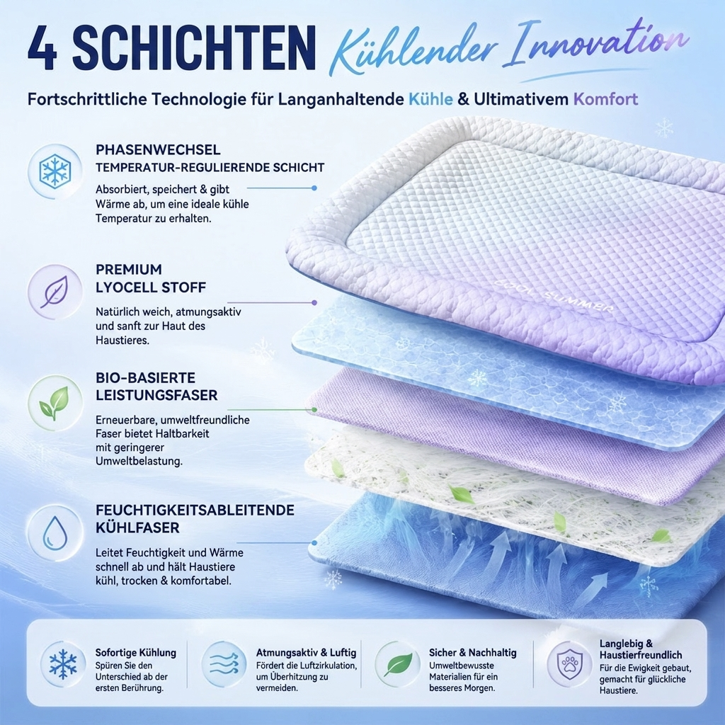 60%off❄️Atmungsaktive Premium-Kühlmatte für Hunde & Katzen – Kühl, weich & komfortabel🐾 (Copy)