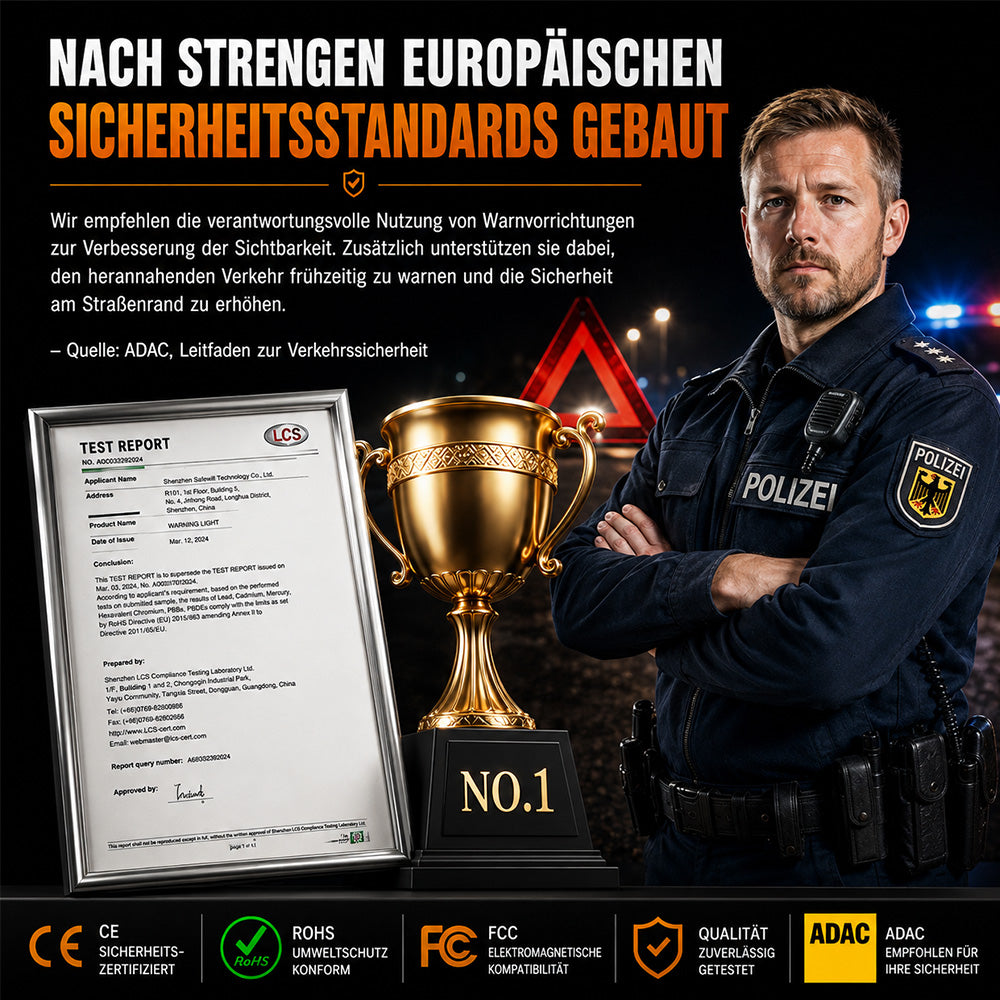 🚗Großes Sonderangebot – 51 % Rabatt🆘3-IN-1 Dreieckige Solar-Notfall-Signalleuchte für den Straßenrand✨