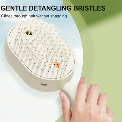 💖Scalp Massager Comb 💆‍♀️ – Self-Cleaning 🧼, Tangle-Free ✂️ & Frizz-Control Hair Brush with Soothing Mist Spray 💨✨ | Perfect for Dry, Brittle Hair 💧🌟