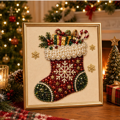 DIY Weihnachts-Perlenkunst-Set 💎 Entspannend gestalten – anschließend festlich dekorieren. ✨