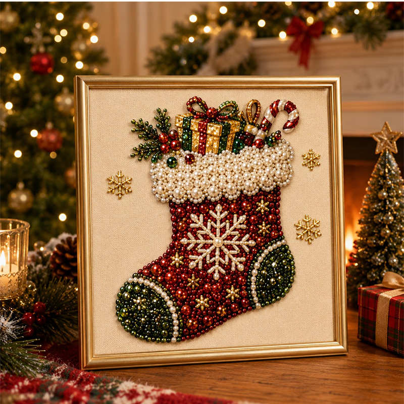 ⏳🎁💎DIY Weihnachts-Perlenkunst-Set 💎 Entspannend gestalten – anschließend festlich dekorieren. ✨