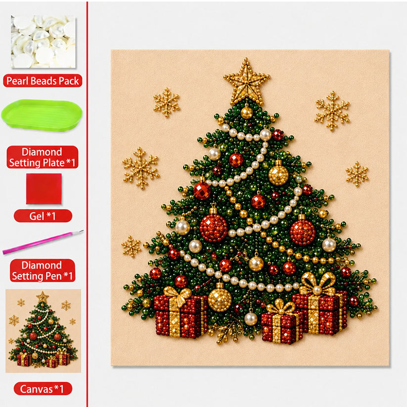 DIY Weihnachts-Perlenkunst-Set 💎 Entspannend gestalten – anschließend festlich dekorieren. ✨