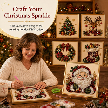 DIY Weihnachts-Perlenkunst-Set 💎 Entspannend gestalten – anschließend festlich dekorieren. ✨