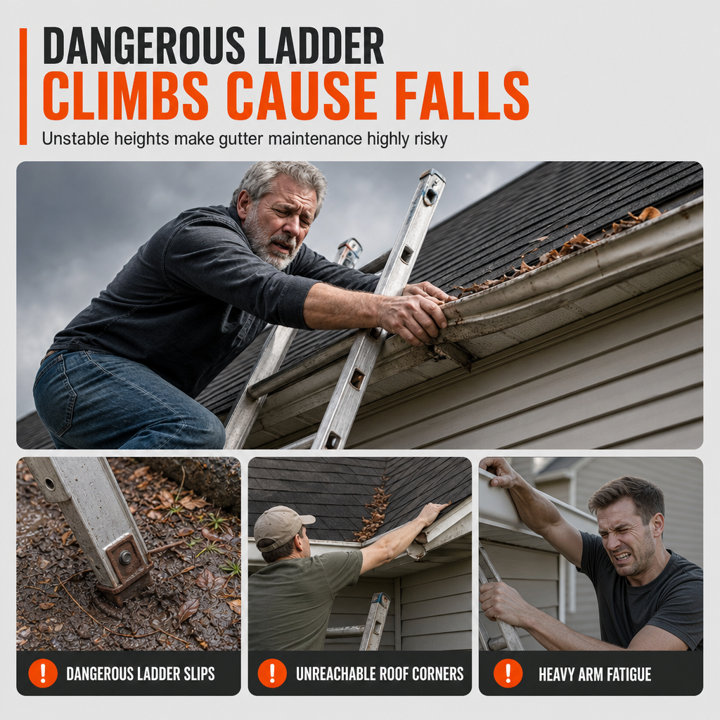 Clean Gutters Instantly! No-Ladder Adjustable Gutter Scoop