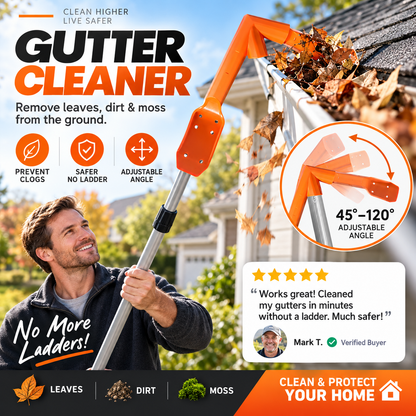 Clean Gutters Instantly! No-Ladder Adjustable Gutter Scoop