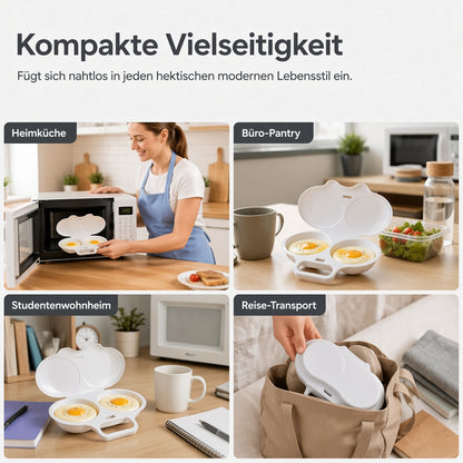 🎁 2026 NEU · 50% RABATT 💥 2-Eier-Mikrowellenkocher – Frühstück in Minuten!